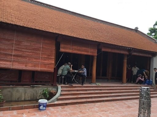 Chuyên thiết kế & thi công làm nhà gỗ mít 3 gian, 5 gian kẻ truyền Bắc Bộ đẹp + chất lượng Mẫu nhà gỗ xoan 5 gian