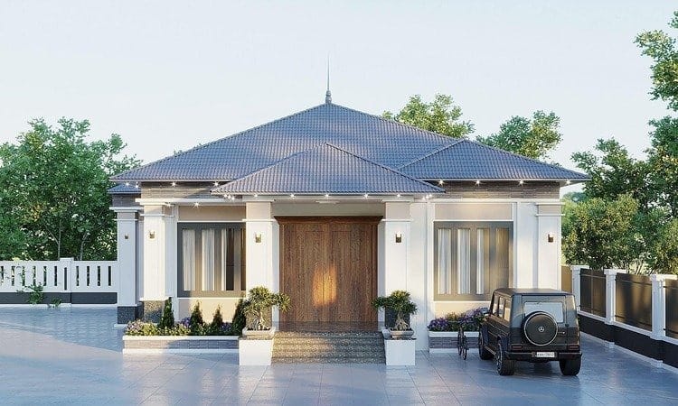 Nhà chữ T có tốt không? Mẫu thiết kế nhà chữ T đẹp cho phong thủy Nhà cấp 4 chữ T 3 phòng ngủ